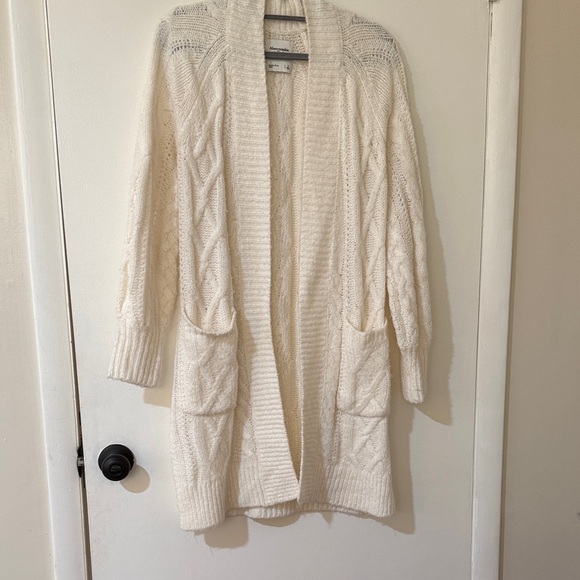 Abercrombie & Fitch Cream Open Front Cardigan - Picture 1 of 7